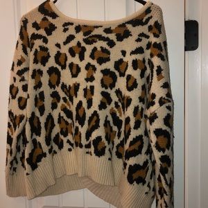 Miracle Leopard Print Sweater, size M/L